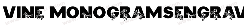 Vine MonogramsEngraved字体转换